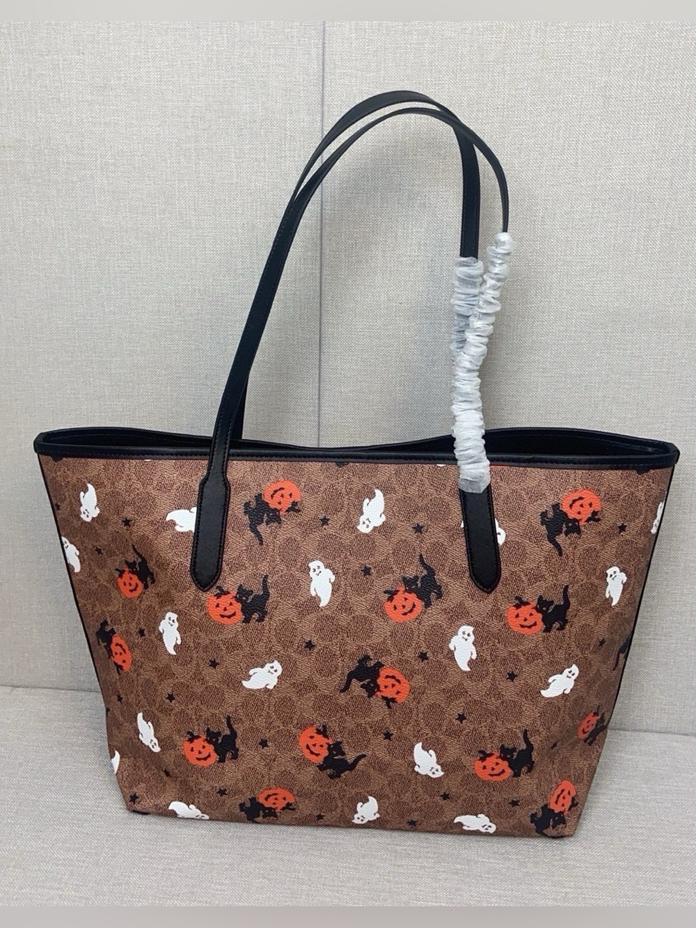 NWT Coach City Tote In Signature Canvas With Halloween New